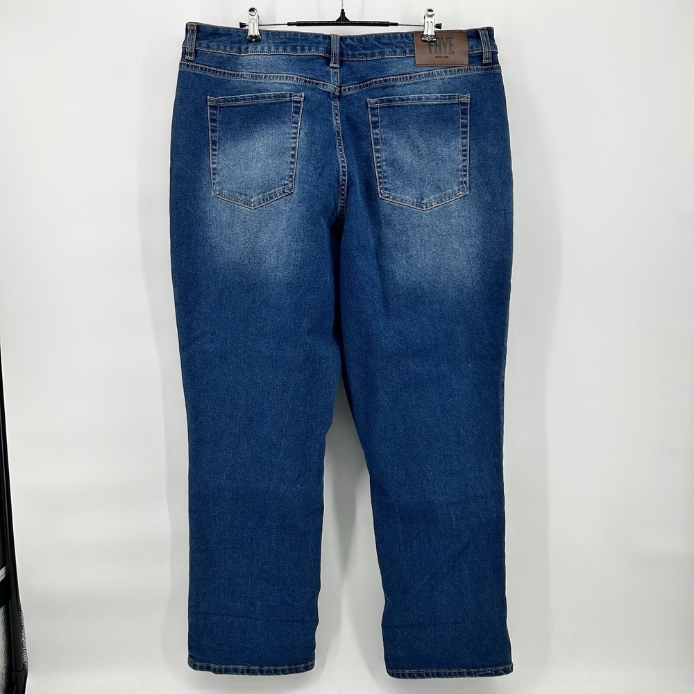 Frye Jeans Womens 16/34 High Rise Straight Dark  Amari Wash Denim Uncuffed NWT - Picture 9 of 10